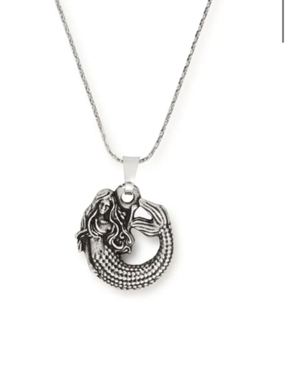 Alex and Ani Silver Tone Mermaid Pendant Necklace